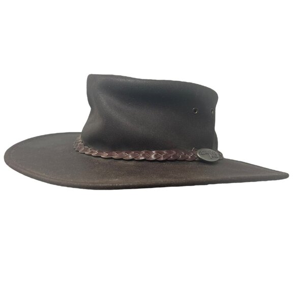 Christopher Jozy XS 6 1/2 Leather Wallaroo Oiled Australian Aussie Outback Hat - Picture 1 of 9